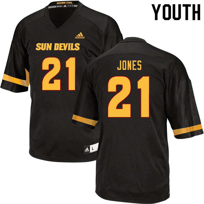 Youth #21 Jack Jones Arizona State Sun Devils College Football Jerseys Sale-Black